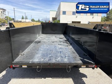 7x16 Diamond C LPT 307 Dump Trailer - 32" Sides - 24K GVWR - 14 Ply Tires, 2-Speed Jack, 5 Stage Telescopic, ABS Brakes, Board Brackets, Long Arm Tarp