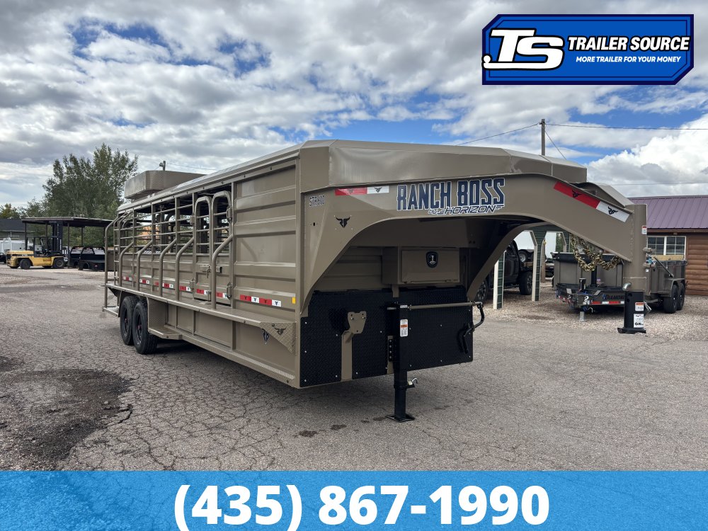 6.5x24 Ranch Boss STR-610 Horse Trailer - 18K GVWR -