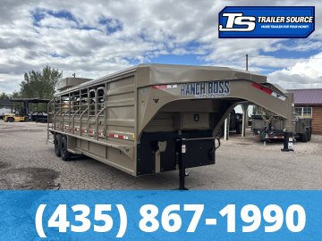 6.5x24 Ranch Boss STR-610 Horse Trailer - 18K GVWR -