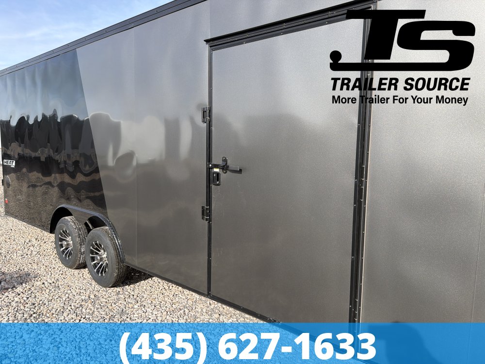 8.5x24 Haulmark Heat Enclosed Car Hauler Trailer - 7'6" Interior - 10K GVWR 2 Tone Color, Black Out Package, Rear Spoiler w/ Load Lights