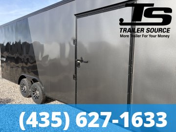 8.5x24 Haulmark Heat Enclosed Car Hauler Trailer - 7'6" Interior - 10K GVWR 2 Tone Color, Black Out Package, Rear Spoiler w/ Load Lights