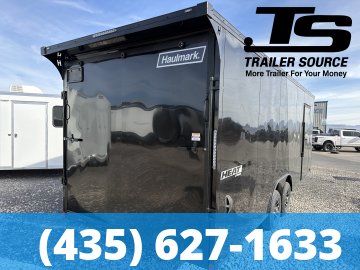 8.5x24 Haulmark Heat Enclosed Car Hauler Trailer - 7'6" Interior - 10K GVWR 2 Tone Color, Black Out Package, Rear Spoiler w/ Load Lights