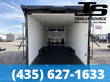8.5x24 Haulmark Heat Enclosed Car Hauler Trailer - 7'6" Interior - 10K GVWR 2 Tone Color, Black Out Package, Rear Spoiler w/ Load Lights
