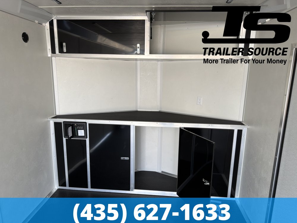 8.5x24 Haulmark Heat Enclosed Car Hauler Trailer - 7'6" Interior - 10K GVWR 2 Tone Color, Black Out Package, Rear Spoiler w/ Load Lights