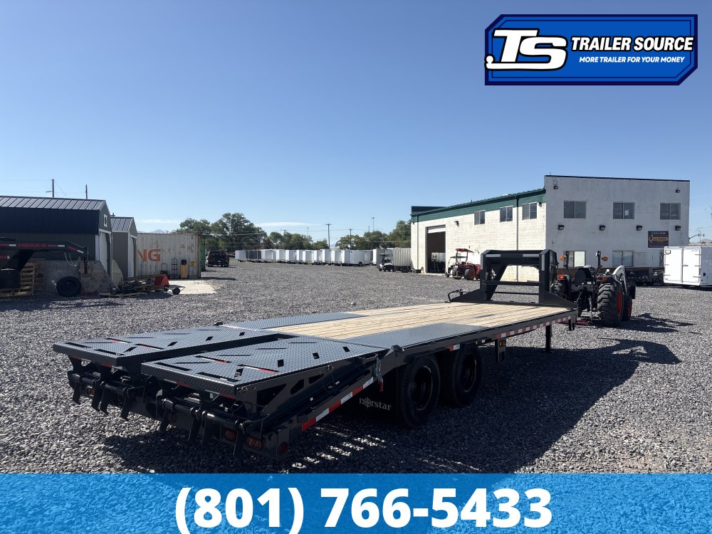 8.5x25 Norstar Iron Bull FXG Gooseneck Equipment Trailer - 22K GVWR - Mega Ramps