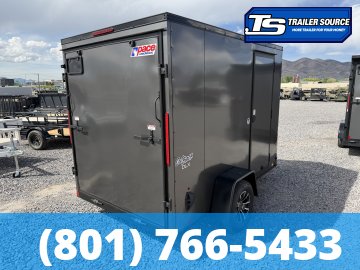 6x10 Pace American Outback DLX Enclosed Cargo Trailer - 6'6" Interior - 3.5K GVWR - Alloy Wheels, Black Out Package, Ramp Door