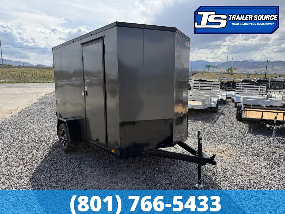 6x10 Pace American Outback DLX Enclosed Cargo Trailer - 6'6" Interior - 3.5K GVWR - Alloy Wheels, Black Out Package, Ramp Door