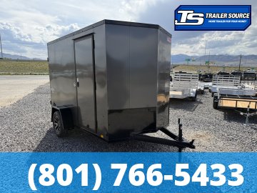6x10 Pace American Outback DLX Enclosed Cargo Trailer - 6'6" Interior - 3.5K GVWR - Alloy Wheels, Black Out Package, Ramp Door