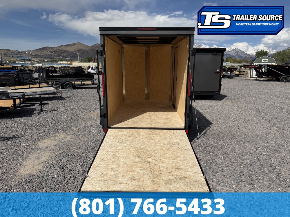 6x10 Pace American Outback DLX Enclosed Cargo Trailer - 6'6" Interior - 3.5K GVWR - Alloy Wheels, Black Out Package, Ramp Door