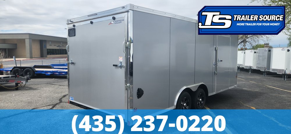 8.5x20 American Hauler Mach Enclosed Car Hauler Trailer - 7'0" Interior - 10K GVWR - Ramp Door