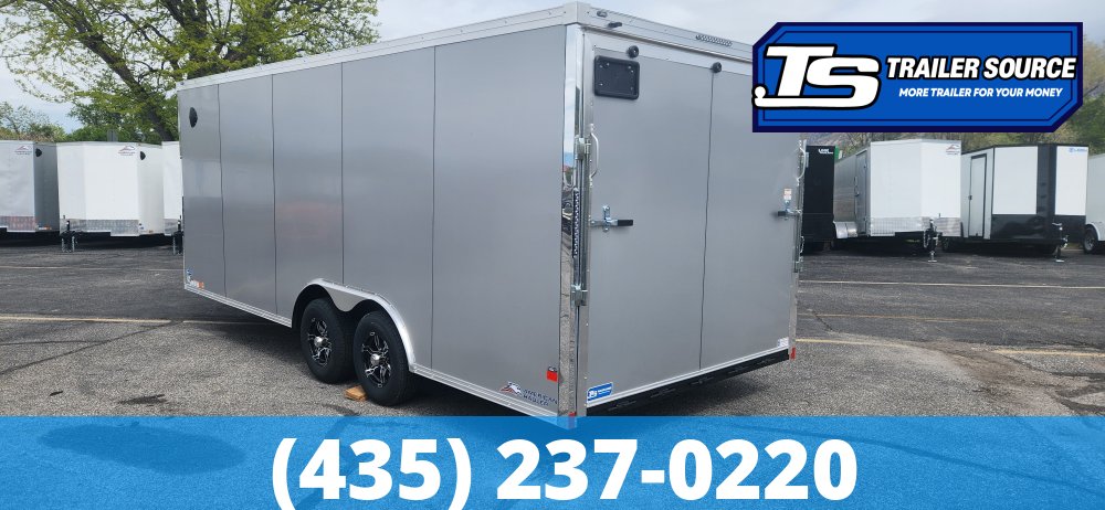 8.5x20 American Hauler Mach Enclosed Car Hauler Trailer - 7'0" Interior - 10K GVWR - Ramp Door