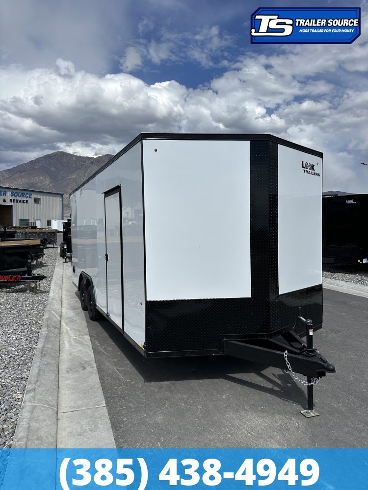 8.5x20 Look ST DLX Enclosed Cargo Trailer - 7'0" Interior - 7K GVWR - .080 PolyCor, Black Out Package, Rear Spoiler w/ Load Lights