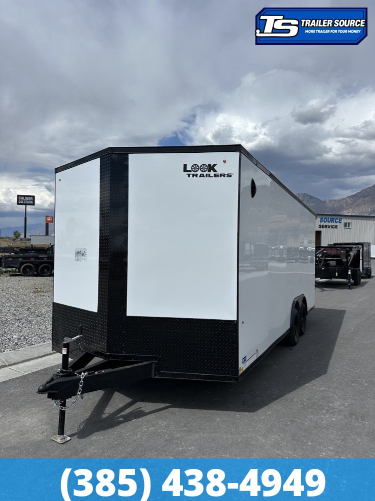 8.5x20 Look ST DLX Enclosed Cargo Trailer - 7'0" Interior - 7K GVWR - .080 PolyCor, Black Out Package, Rear Spoiler w/ Load Lights