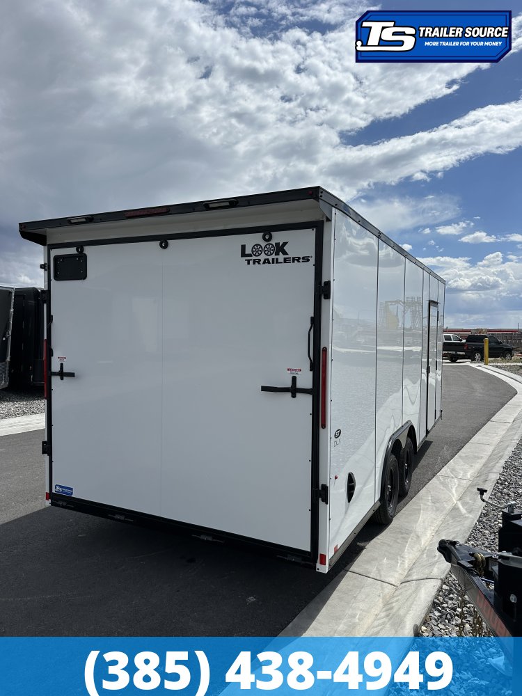 8.5x20 Look ST DLX Enclosed Cargo Trailer - 7'0" Interior - 7K GVWR - .080 PolyCor, Black Out Package, Rear Spoiler w/ Load Lights