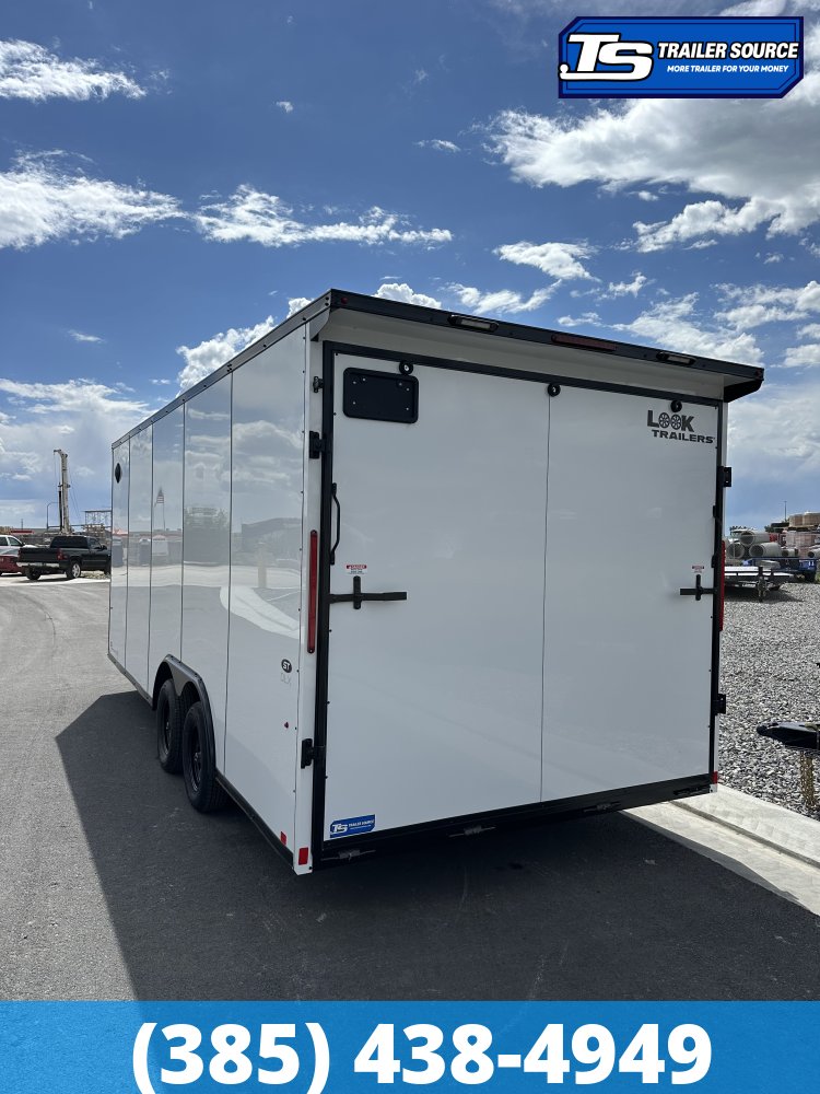 8.5x20 Look ST DLX Enclosed Cargo Trailer - 7'0" Interior - 7K GVWR - .080 PolyCor, Black Out Package, Rear Spoiler w/ Load Lights