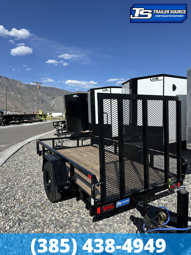 5x10 Sure-Trac Tube Top Utility Trailer - 3.5K GVWR - Ramp Gate