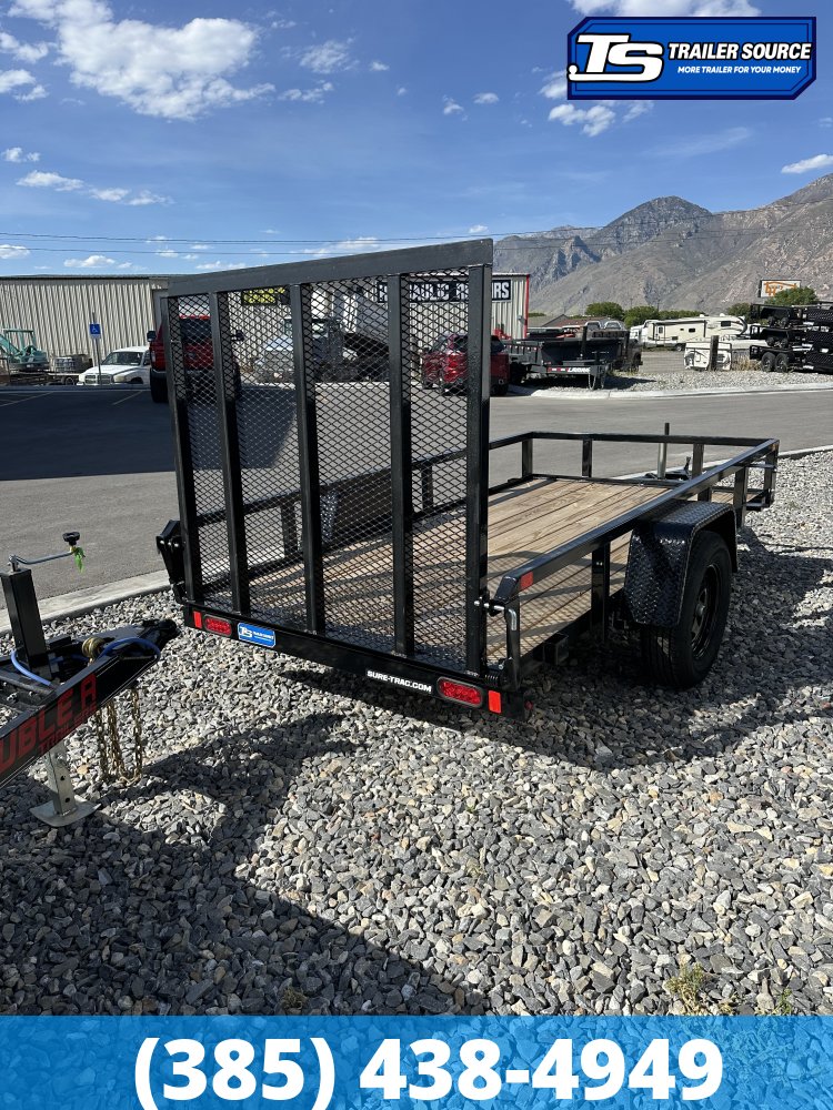 5x10 Sure-Trac Tube Top Utility Trailer - 3.5K GVWR - Ramp Gate