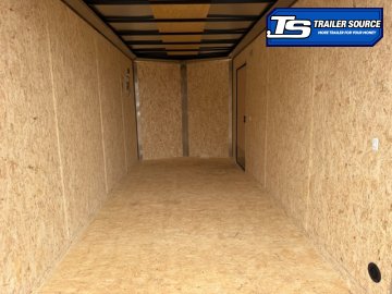 7x16 Look ST DLX Enclosed Cargo Trailer - 7'0" Interior - 7K GVWR - .080 PolyCor, Black Out Package, Ramp Door, Rear Spoiler w/ Load Lights