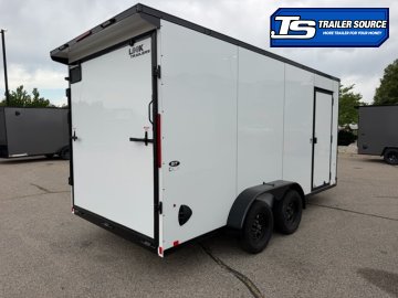 7x16 Look ST DLX Enclosed Cargo Trailer - 7'0" Interior - 7K GVWR - .080 PolyCor, Black Out Package, Ramp Door, Rear Spoiler w/ Load Lights