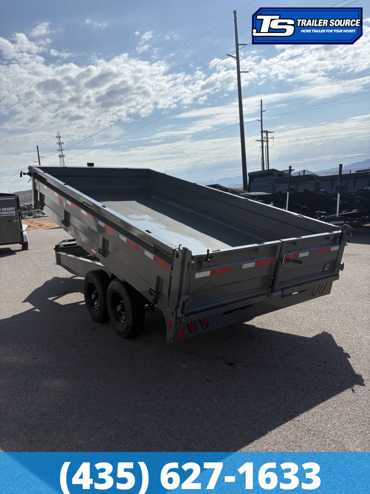 8x16 Diamond C DOD 207 Deckover Dump Trailer - 24" Sides - 15.5K GVWR -