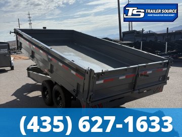 8x16 Diamond C DOD 207 Deckover Dump Trailer - 24" Sides - 15.5K GVWR -