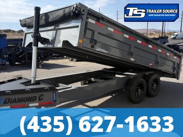 8x16 Diamond C DOD 207 Deckover Dump Trailer - 24" Sides - 15.5K GVWR -