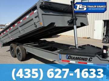 8x16 Diamond C DOD 207 Deckover Dump Trailer - 24" Sides - 15.5K GVWR -