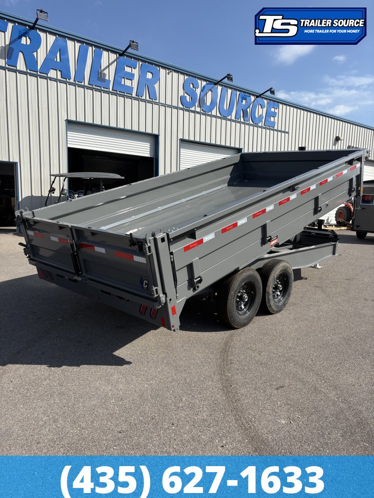 8x16 Diamond C DOD 207 Deckover Dump Trailer - 24" Sides - 15.5K GVWR -