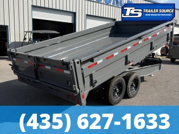 8x16 Diamond C DOD 207 Deckover Dump Trailer - 24" Sides - 15.5K GVWR -