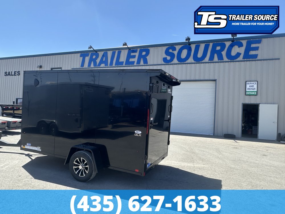 6x12 Look ST DLX Enclosed Cargo Trailer - 6'6" Interior - 3.5K GVWR - .080 PolyCor, Alloy Wheels, Black Out Package, Rear Spoiler w/ Load Lights