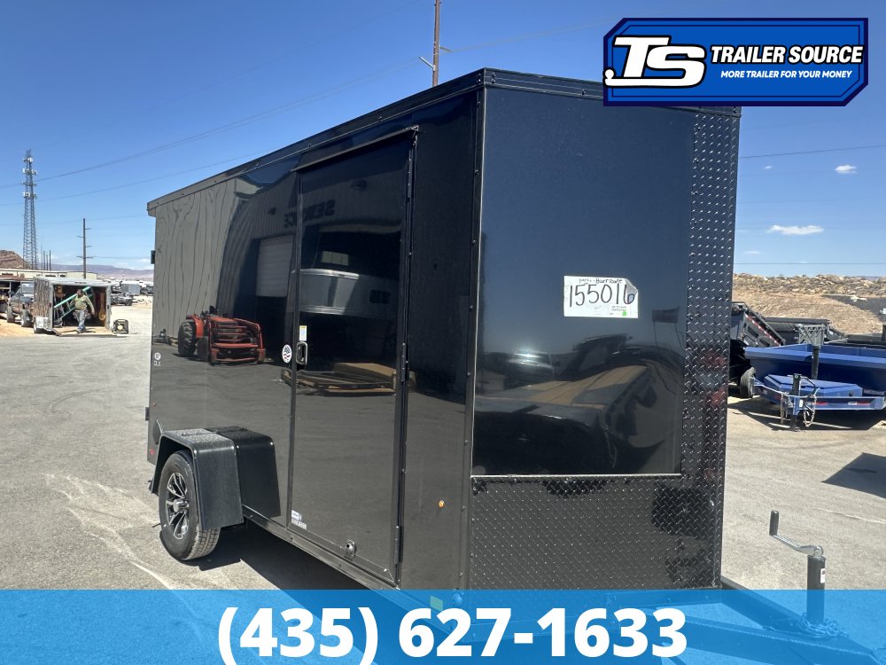 6x12 Look ST DLX Enclosed Cargo Trailer - 6'6" Interior - 3.5K GVWR - .080 PolyCor, Alloy Wheels, Black Out Package, Rear Spoiler w/ Load Lights