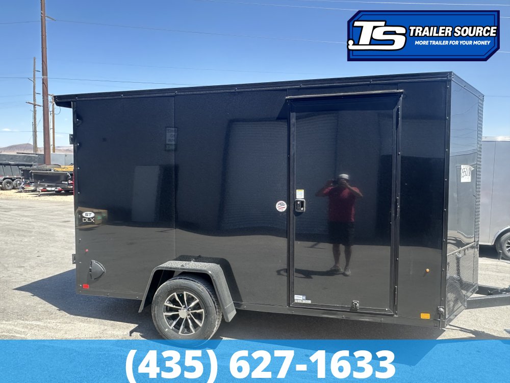 6x12 Look ST DLX Enclosed Cargo Trailer - 6'6" Interior - 3.5K GVWR - .080 PolyCor, Alloy Wheels, Black Out Package, Rear Spoiler w/ Load Lights