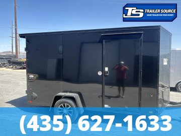 6x12 Look ST DLX Enclosed Cargo Trailer - 6'6" Interior - 3.5K GVWR - .080 PolyCor, Alloy Wheels, Black Out Package, Rear Spoiler w/ Load Lights