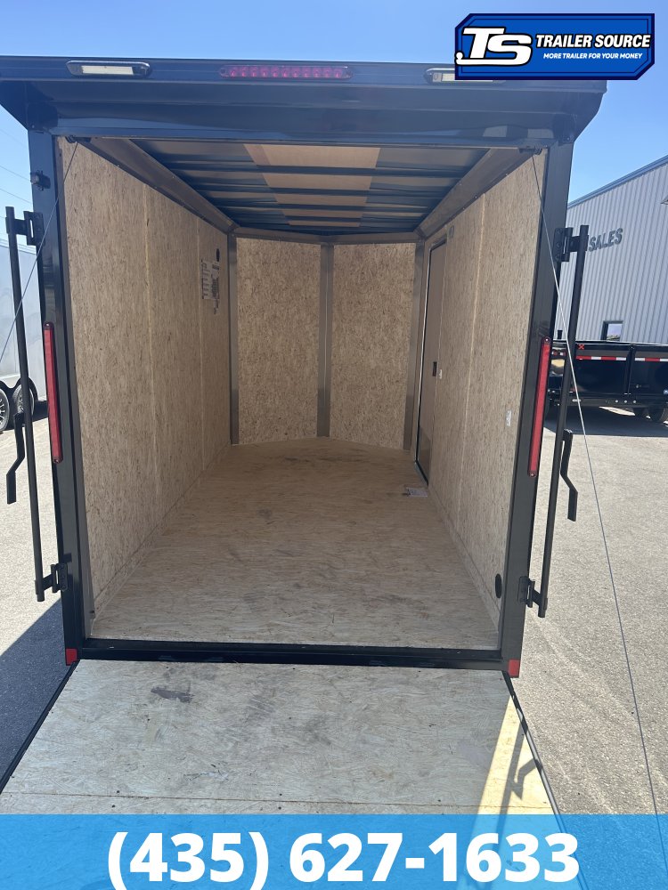 6x12 Look ST DLX Enclosed Cargo Trailer - 6'6" Interior - 3.5K GVWR - .080 PolyCor, Alloy Wheels, Black Out Package, Rear Spoiler w/ Load Lights