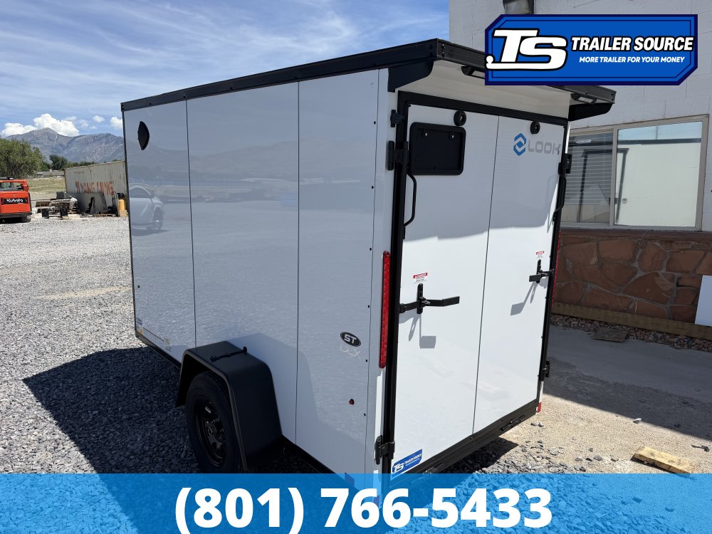 5x10 Look ST DLX Enclosed Cargo Trailer - 6'0" Interior - 3.5K GVWR - .080 PolyCor, Black Out Package, Rear Spoiler w/ Load Lights, Side Door