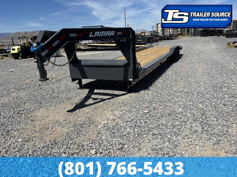 8.5'x36' Lamar H8 Gooseneck Wide Body w/ Drive Over Fenders Equipment