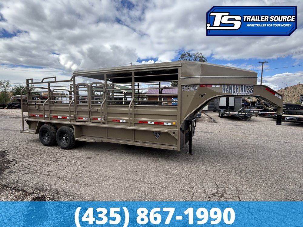 6.5x20 Ranch Boss STR-650 Horse Trailer - 15.7K GVWR -