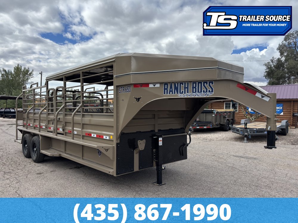 6.5x20 Ranch Boss STR-650 Horse Trailer - 15.7K GVWR -