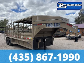 6.5x20 Ranch Boss STR-650 Horse Trailer - 15.7K GVWR -