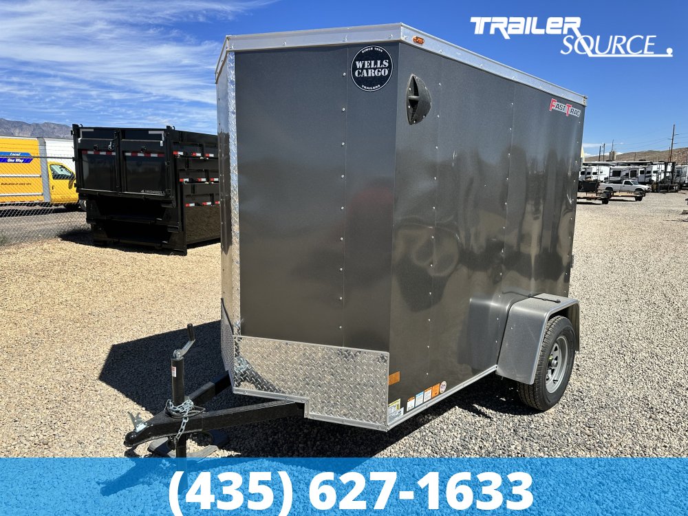 5x8 Wells Cargo Fast Trac Deluxe 6'0" Interior Single Axle Enclosed Cargo