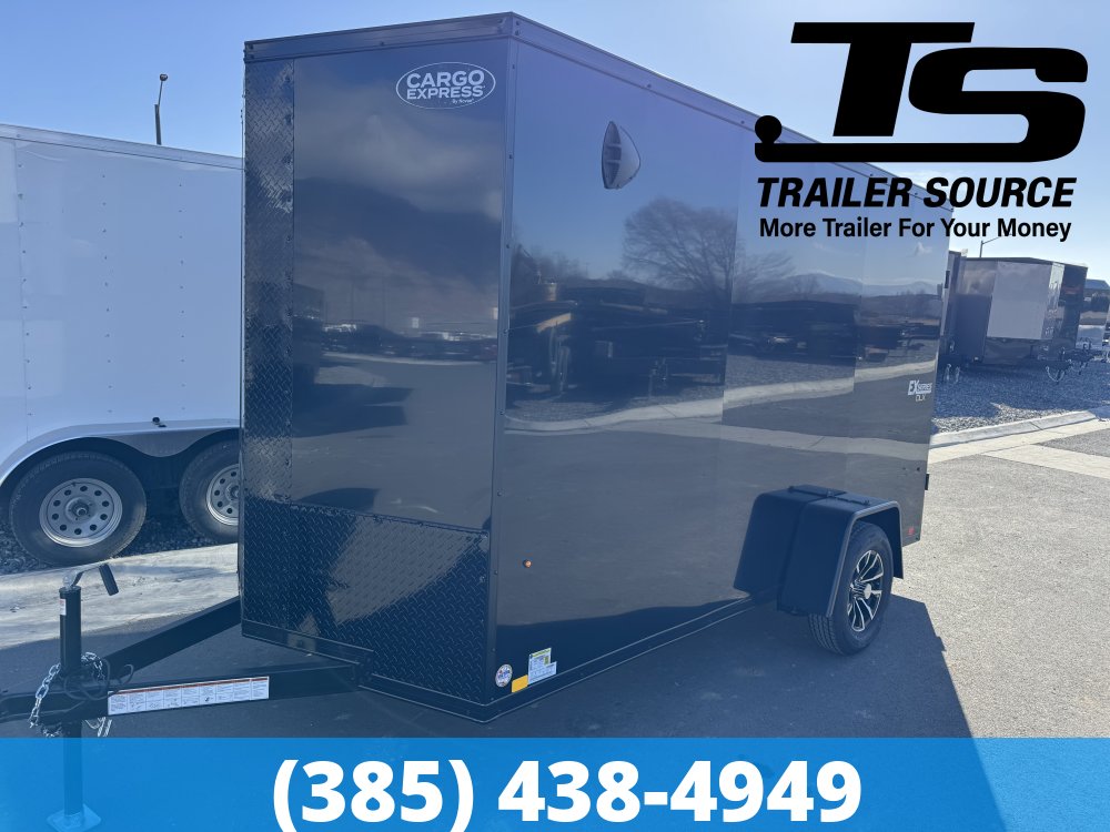 6x12 Cargo Express EX Series DLX Enclosed Cargo Trailer - 6'6" Interior - 3.5K GVWR - .080 PolyCor, Alloy Wheels, Black Out Package