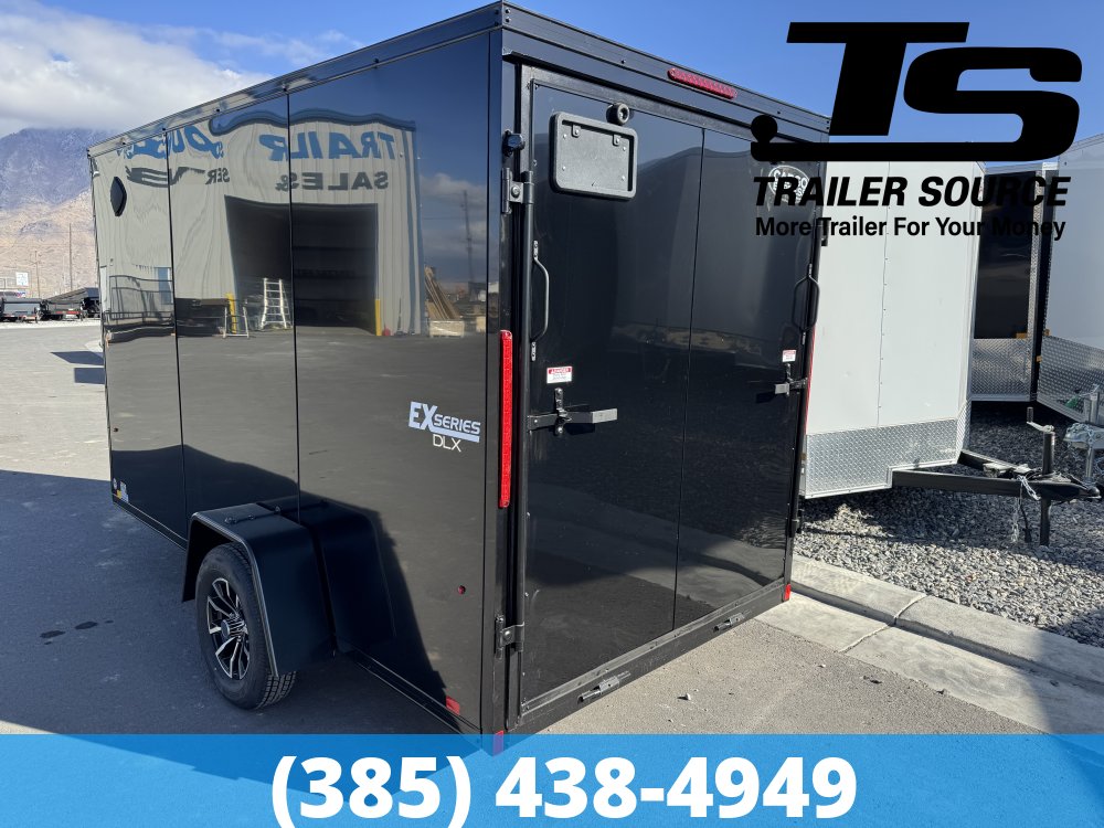 6x12 Cargo Express EX Series DLX Enclosed Cargo Trailer - 6'6" Interior - 3.5K GVWR - .080 PolyCor, Alloy Wheels, Black Out Package