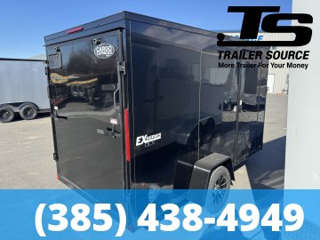 6x12 Cargo Express EX Series DLX Enclosed Cargo Trailer - 6'6" Interior - 3.5K GVWR - .080 PolyCor, Alloy Wheels, Black Out Package