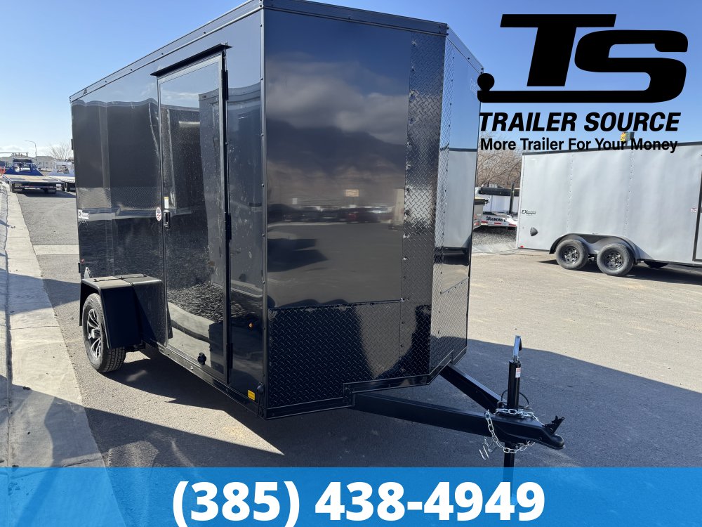 6x12 Cargo Express EX Series DLX Enclosed Cargo Trailer - 6'6" Interior - 3.5K GVWR - .080 PolyCor, Alloy Wheels, Black Out Package