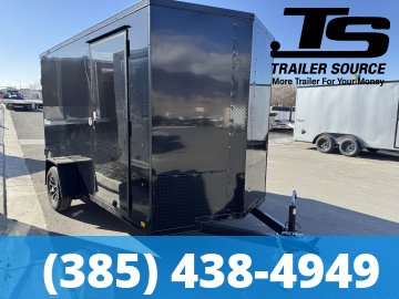 6x12 Cargo Express EX Series DLX Enclosed Cargo Trailer - 6'6" Interior - 3.5K GVWR - .080 PolyCor, Alloy Wheels, Black Out Package