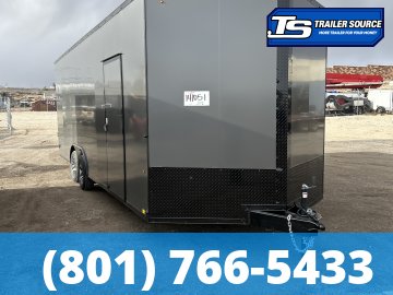 8.5x24 Look Element SE Enclosed Cargo Trailer - 7'6" Interior - 10K GVWR - .080 PolyCor, Alloy Wheels, Black Out Package, Lower Cabinet, Rubber Coin Floor, Upper Cabinet, Vinyl Cei
