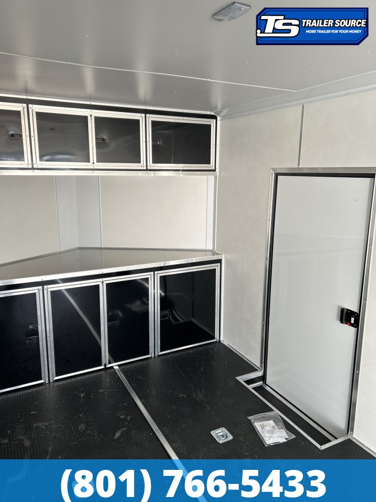 8.5x24 Look Element SE Enclosed Cargo Trailer - 7'6" Interior - 10K GVWR - .080 PolyCor, Alloy Wheels, Black Out Package, Lower Cabinet, Rubber Coin Floor, Upper Cabinet, Vinyl Cei