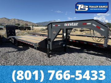 8.5x25 Norstar Iron Bull FXG Gooseneck Equipment Trailer - 22K GVWR - Mega Ramps