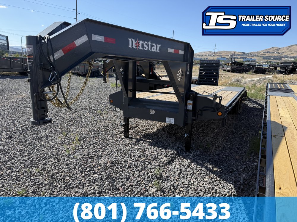 8.5x25 Norstar Iron Bull FXG Gooseneck Equipment Trailer - 22K GVWR - Mega Ramps
