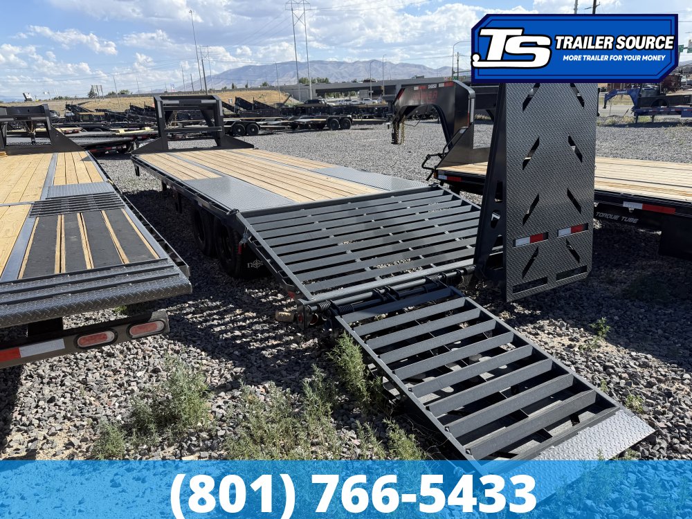 8.5x25 Norstar Iron Bull FXG Gooseneck Equipment Trailer - 22K GVWR - Mega Ramps